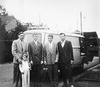 Die Gründungsmannschaft (von links): Jakob Reinartz mit Sohn Friedel, Robert Pütz, Dieter Ruland und August Düster